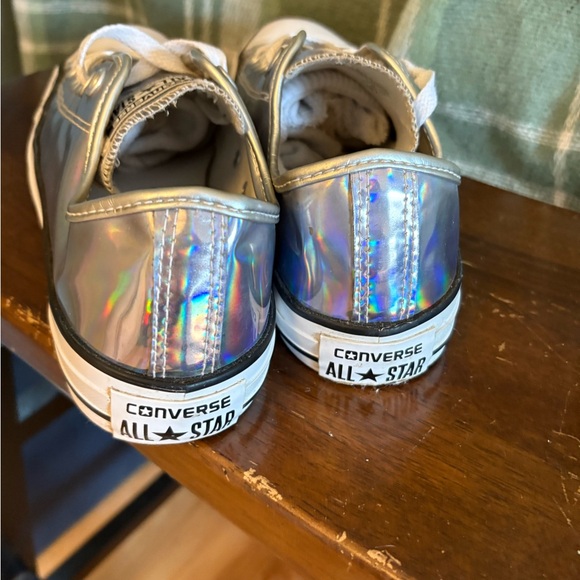 Converse holographic all star lows Silver Sneakers size 8 - Picture 4 of 9